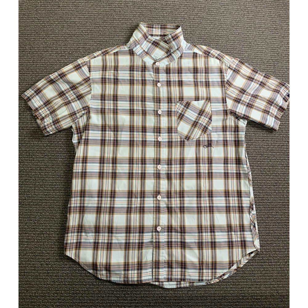 O'Neill Mens Y2K Button Up Shirt Size Large Plaid Short Sleeve Skate Surf Casual